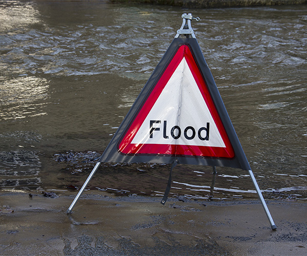 flood warning sign